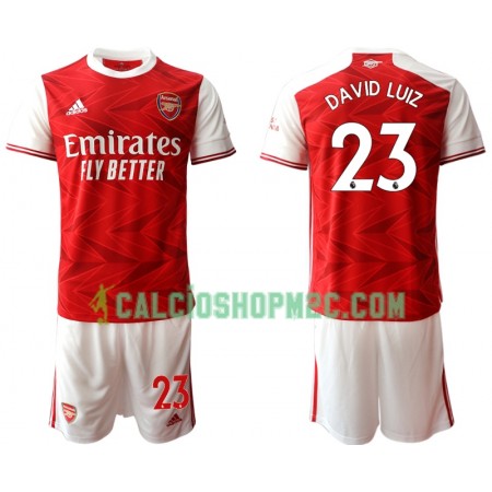 Arsenal David Luiz 23 Bambino Maglia Prima 2020/2021 Manica Corta (+ Pantaloncini)